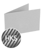 Klapp-Visitenkarten quer 5/5 farbig mit einseitigem partiellem UV-Lack <br>beidseitig bedruckt (CMYK 4-farbig + 1 HKS-Sonderfarbe)